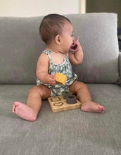 Load image into Gallery viewer, 4 in 1 Teething Puzzle Colours and Shapes Set | Montessori Developmental Toy | Learn Colours Shapes | Natural Timber Base and Food Grade Silicone | Dishwasher Safe Shapes